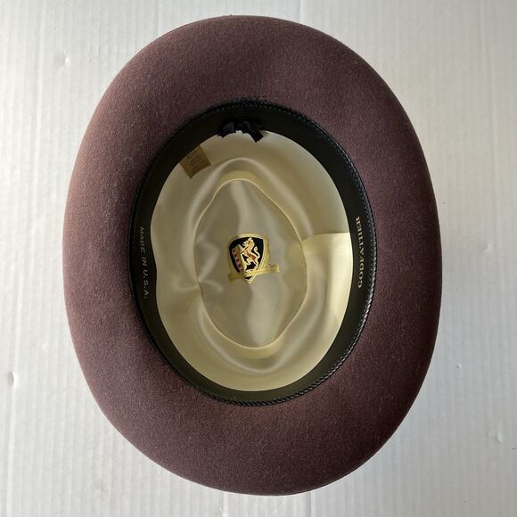 Godfather 100% Wool Homburg Gentleman Hat W/ Feathers Fedora Mobster Gangster S - Picture 11 of 16